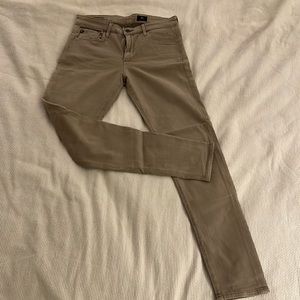 Adriano Goldschmed The Farrah Skinny Ankle, High-Rise, Taupe, Size 29 R